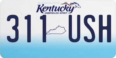 KY license plate 311USH