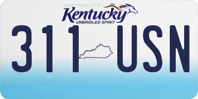 KY license plate 311USN