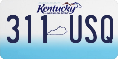 KY license plate 311USQ