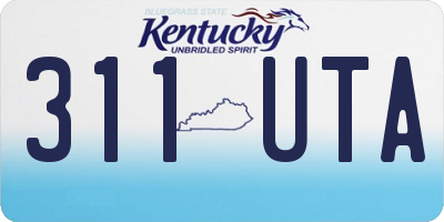 KY license plate 311UTA