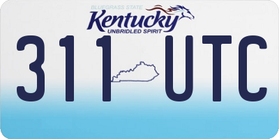 KY license plate 311UTC