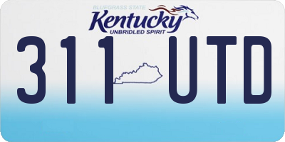 KY license plate 311UTD