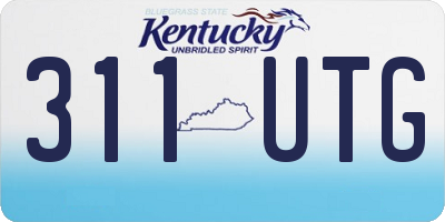 KY license plate 311UTG