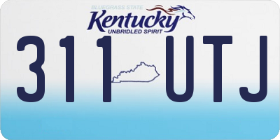KY license plate 311UTJ