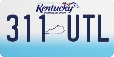 KY license plate 311UTL