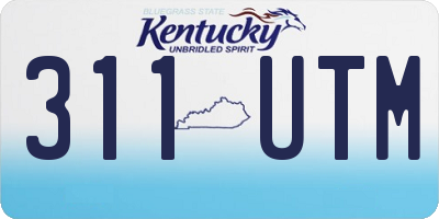 KY license plate 311UTM