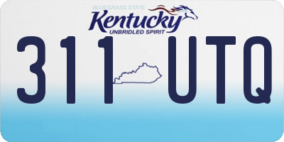KY license plate 311UTQ