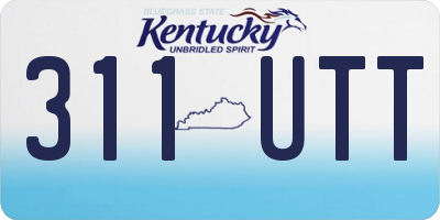 KY license plate 311UTT