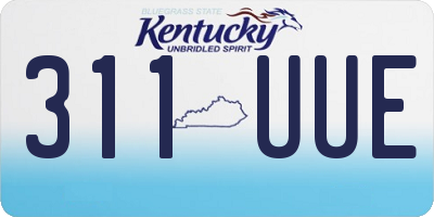 KY license plate 311UUE