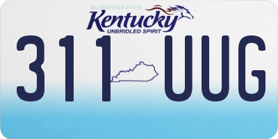 KY license plate 311UUG