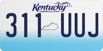 KY license plate 311UUJ