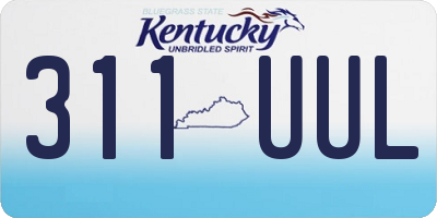 KY license plate 311UUL