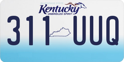 KY license plate 311UUQ