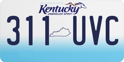 KY license plate 311UVC