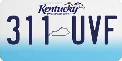 KY license plate 311UVF