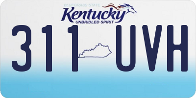 KY license plate 311UVH