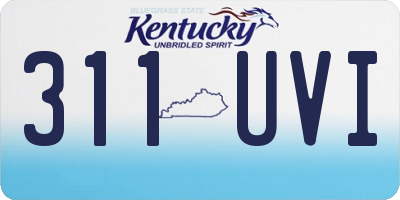 KY license plate 311UVI