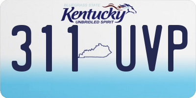 KY license plate 311UVP