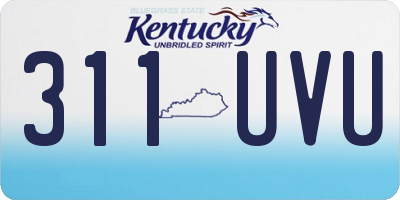 KY license plate 311UVU