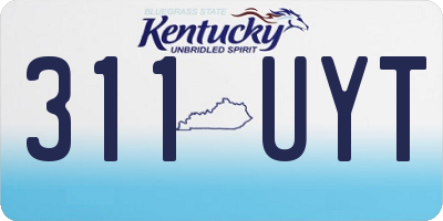KY license plate 311UYT