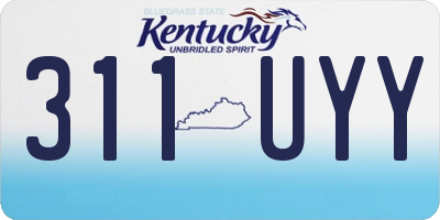 KY license plate 311UYY