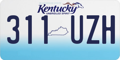 KY license plate 311UZH