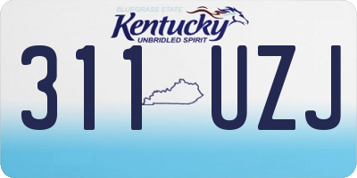 KY license plate 311UZJ
