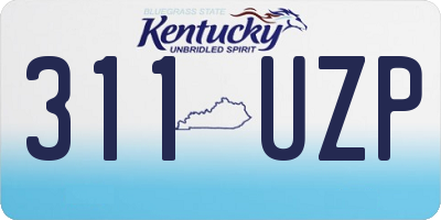 KY license plate 311UZP