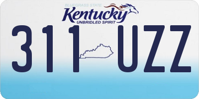 KY license plate 311UZZ