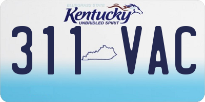 KY license plate 311VAC