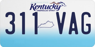 KY license plate 311VAG