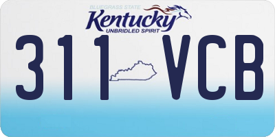 KY license plate 311VCB