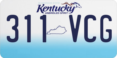 KY license plate 311VCG