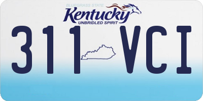 KY license plate 311VCI