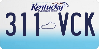KY license plate 311VCK
