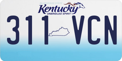 KY license plate 311VCN