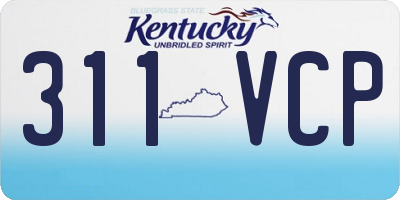 KY license plate 311VCP