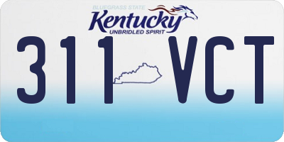 KY license plate 311VCT