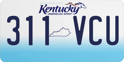 KY license plate 311VCU