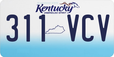 KY license plate 311VCV