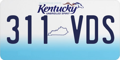KY license plate 311VDS