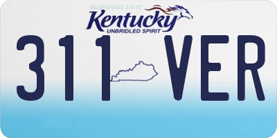 KY license plate 311VER