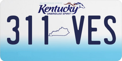 KY license plate 311VES