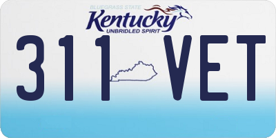 KY license plate 311VET