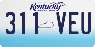 KY license plate 311VEU