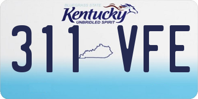 KY license plate 311VFE