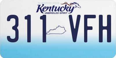 KY license plate 311VFH