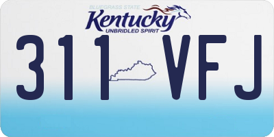 KY license plate 311VFJ