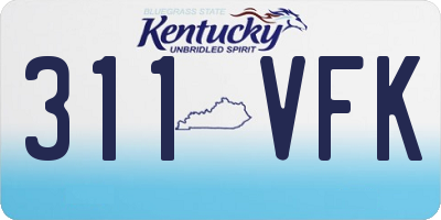 KY license plate 311VFK