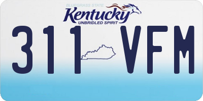 KY license plate 311VFM